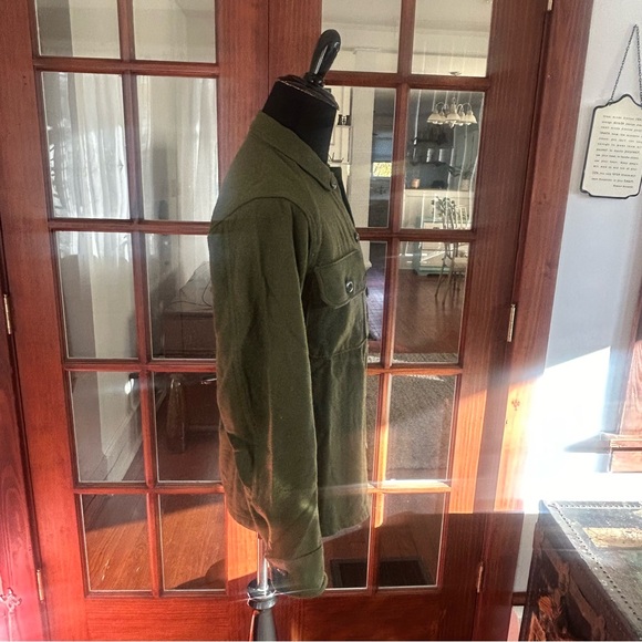 Vintage US Army 1970's Olive Green 108 Shirt Man’s Field X Small - Picture 10 of 13